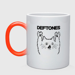 Кружка хамелеон Deftones - rock cat