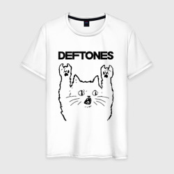 Мужская футболка хлопок Deftones - rock cat