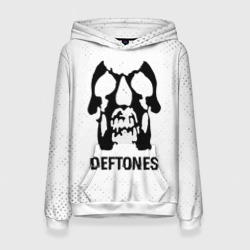 Женская толстовка 3D Deftones glitch на светлом фоне