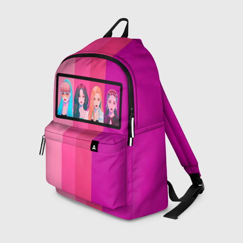 Рюкзак 3D Группа Black pink на фоне оттенков розового