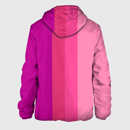 Мужская куртка 3D Группа Black pink на фоне оттенков розового, цвет 3D печать - фото 2