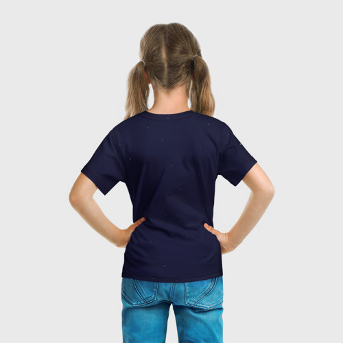 Детская футболка 3D Влюблённые с сердцами на темном фоне, цвет 3D печать - фото 6