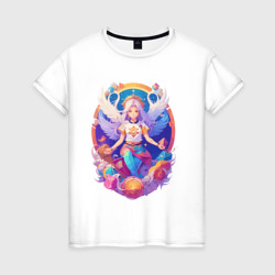 Аниме Дева – Женская футболка хлопок с принтом купить со скидкой в -20%