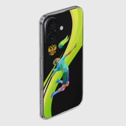 Чехол для iPhone 16 силиконовый с защитой камеры Волейбол Россия - фото 2
