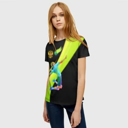 Женская футболка 3D Волейбол Россия - фото 2