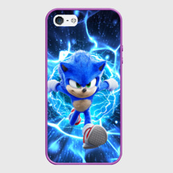 Чехол для iPhone 5/5S матовый Sonic electric waves