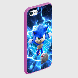 Чехол для iPhone 5/5S матовый Sonic electric waves - фото 2