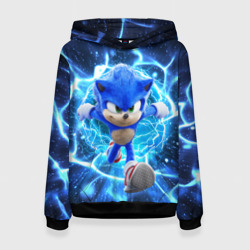 Женская толстовка 3D Sonic electric waves