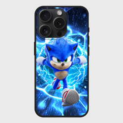 Чехол силиконовый для Apple iPhone 15 Pro матовый Sonic electric waves