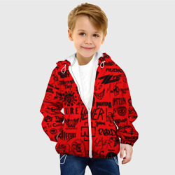 Детская куртка 3D Лучшие рок группы на красном - фото 2