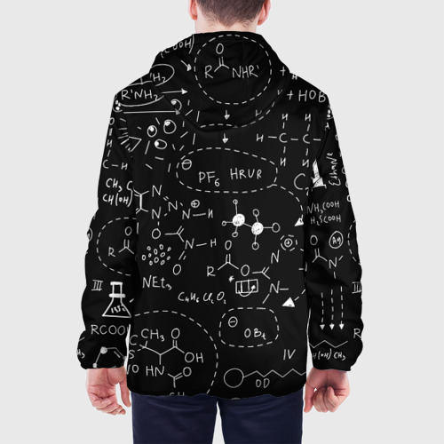 Мужская куртка 3D Химические формулы на чёрном, цвет 3D печать - фото 5