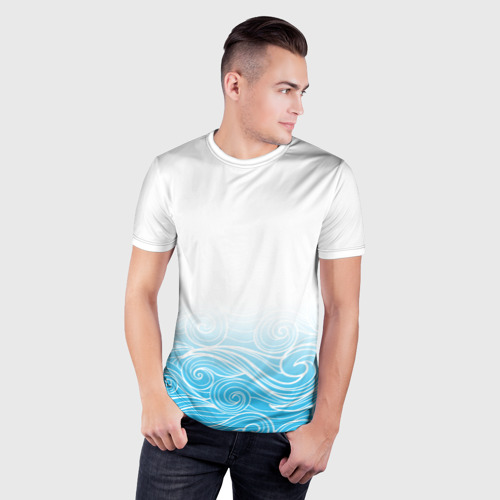 Мужская футболка 3D Slim Гинтама текстура, цвет 3D печать - фото 3