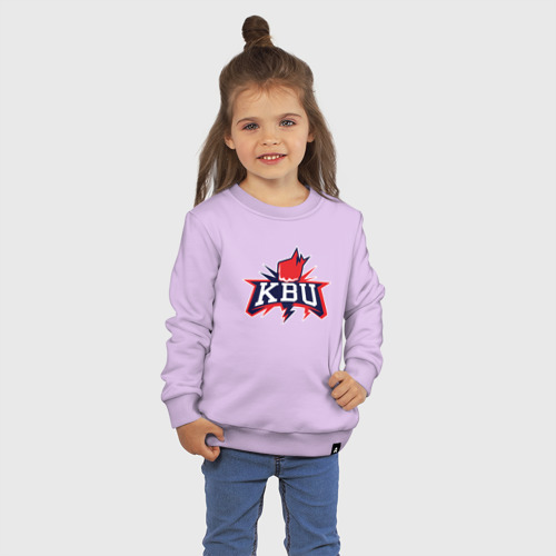 Детский свитшот хлопок КБУ logo, цвет лаванда - фото 3