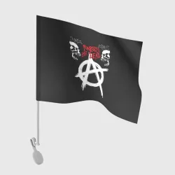 Флаг для автомобиля Punk's not dead - анархия
