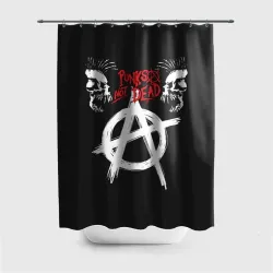 Штора 3D для ванной Punk's not dead - анархия