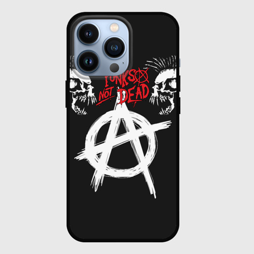 Чехол для iPhone 13 Pro Punk's not dead - анархия, цвет черный