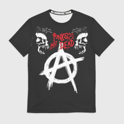 Мужская футболка 3D Punk's not dead - анархия
