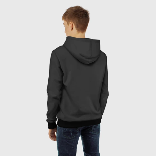 Детская толстовка 3D с принтом Punk's not dead - анархия, вид сзади #2