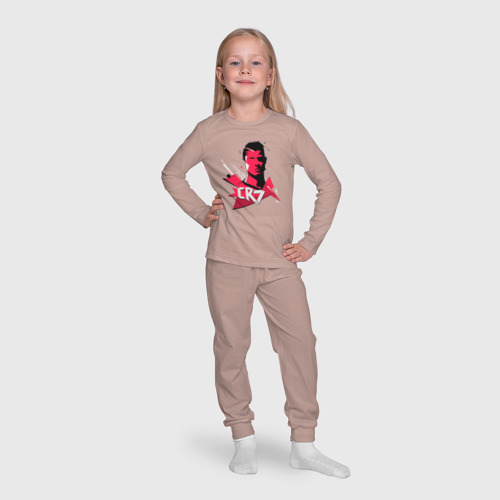Детская пижама с лонгсливом хлопок с принтом Ronaldo Pink, фото #4