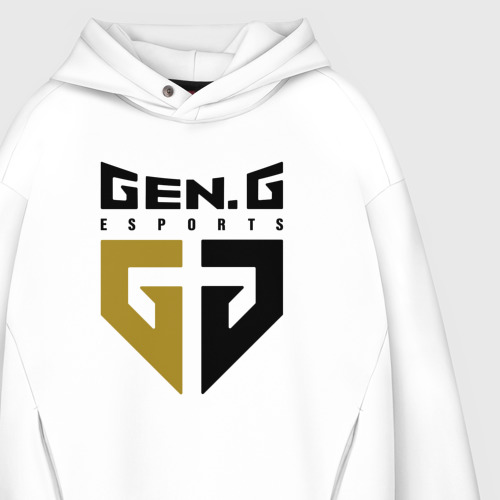 Мужское худи Oversize хлопок Gen G Esports лого, цвет белый - фото 4