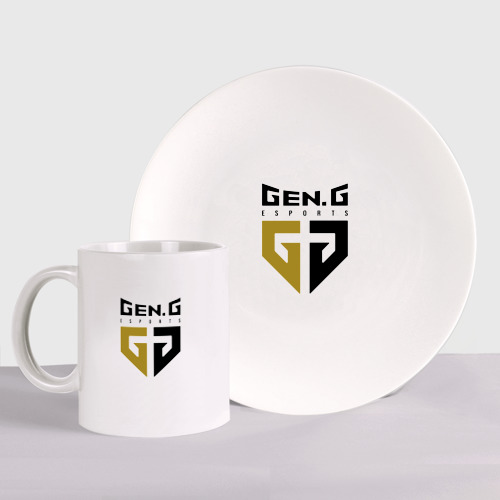Набор: тарелка + кружка Gen G Esports лого