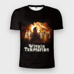 Мужская футболка 3D Slim Within Temptation space