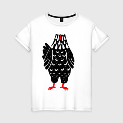 Курица без головы – Женская футболка хлопок с принтом купить со скидкой в -20%
