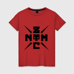 Женская футболка хлопок Noize MC logo