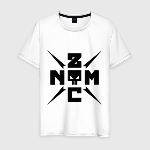 Мужская футболка из хлопка с принтом Noize MC logo, вид спереди №1
