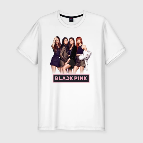 Мужская футболка хлопок Slim Rose Blackpink K-pop