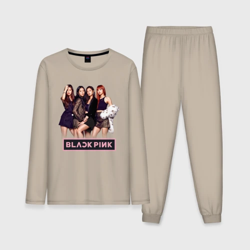 Мужская пижама с лонгсливом хлопок Rose Blackpink K-pop