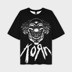 Мужская футболка oversize 3D KoЯn - clown face