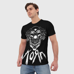 Мужская футболка 3D KoЯn - clown face - фото 2