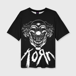 Женская футболка oversize 3D KoЯn - clown face