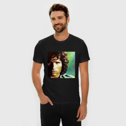 Мужская футболка хлопок Slim Jim Morrison One eye Digital Art - фото 2