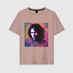 Женская футболка хлопок Oversize Jim Morrison few color digital Art