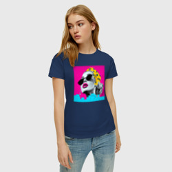 Женская футболка хлопок Дама в Очках Popart - фото 2