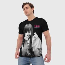 Мужская футболка 3D Blackpink Lisa Sign of love - фото 2