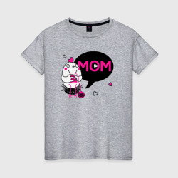 Mom Chicken курочка мама – Женская футболка хлопок с принтом купить со скидкой в -20%