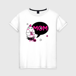 Женская футболка хлопок Mom Chicken курочка мама