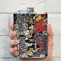 Фляга Japanese art irezumi - tiger and dragon - фото 2