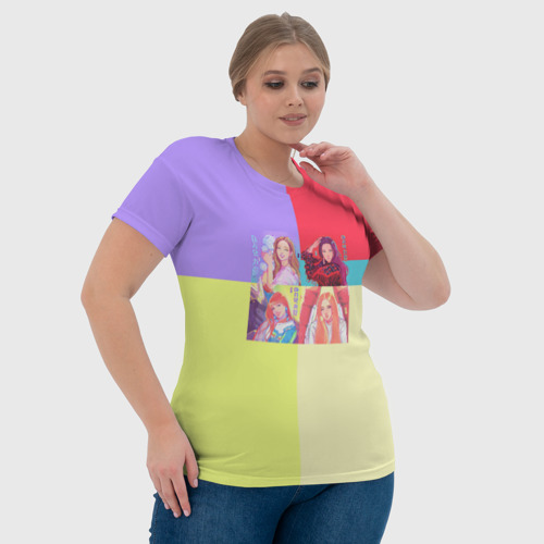Женская футболка 3D Блек Пинк - разноцветный, цвет 3D печать - фото 6