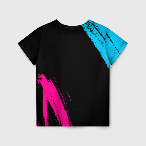 Детская футболка 3D DanMachi - neon gradient: надпись, символ, цвет 3D печать - фото 2