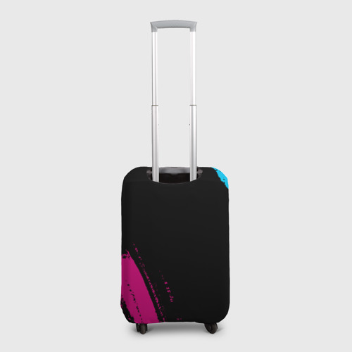 Чехол для чемодана 3D DanMachi - neon gradient: надпись, символ, цвет 3D печать - фото 2