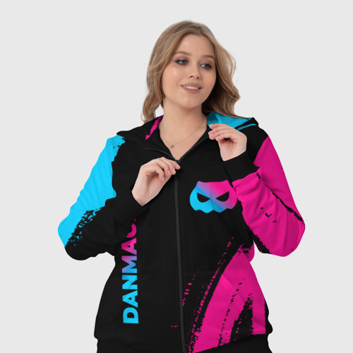 Женский костюм 3D DanMachi - neon gradient: надпись, символ, цвет черный - фото 7