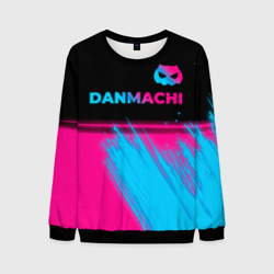 Мужской свитшот 3D DanMachi - neon gradient: символ сверху