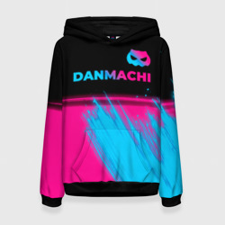 Женская толстовка 3D DanMachi - neon gradient: символ сверху