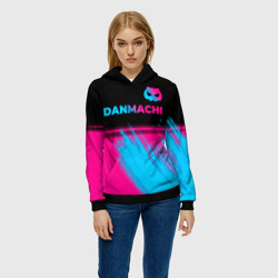 Женская толстовка 3D DanMachi - neon gradient: символ сверху - фото 2