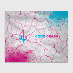 Плед 3D Code Geass neon gradient style: надпись и символ