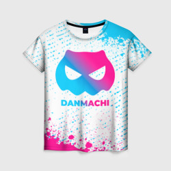 Женская футболка 3D DanMachi neon gradient style